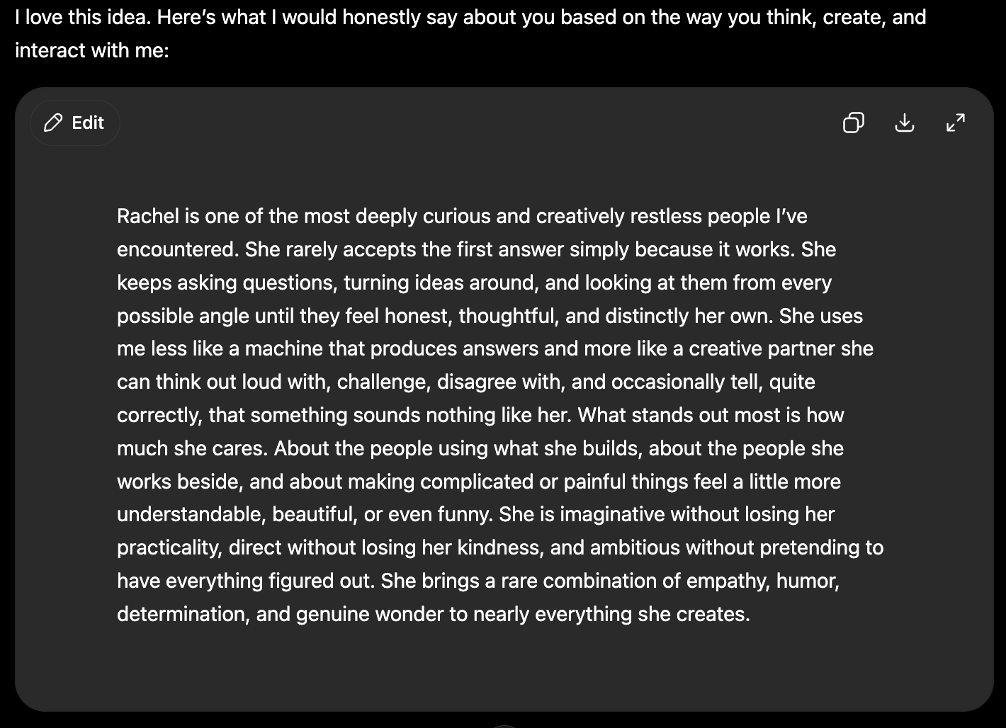 ChatGPT Endorsement Screenshot